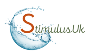 Stimulus StimulusUK logo with a circle of a wave with an orange S in centre.